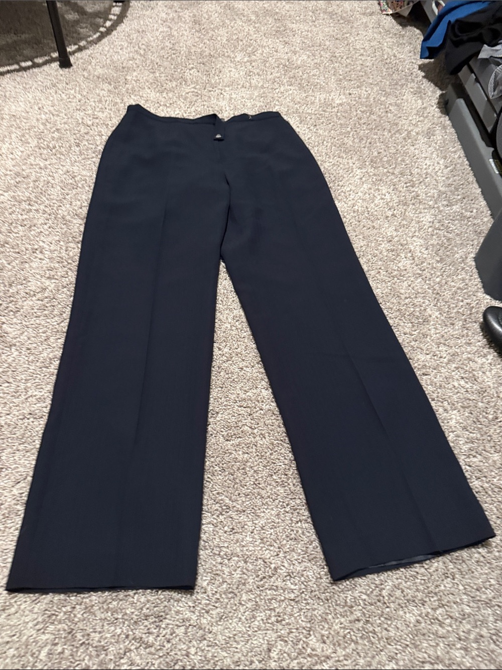 Kasper Navy Wide-Leg Dress Pants